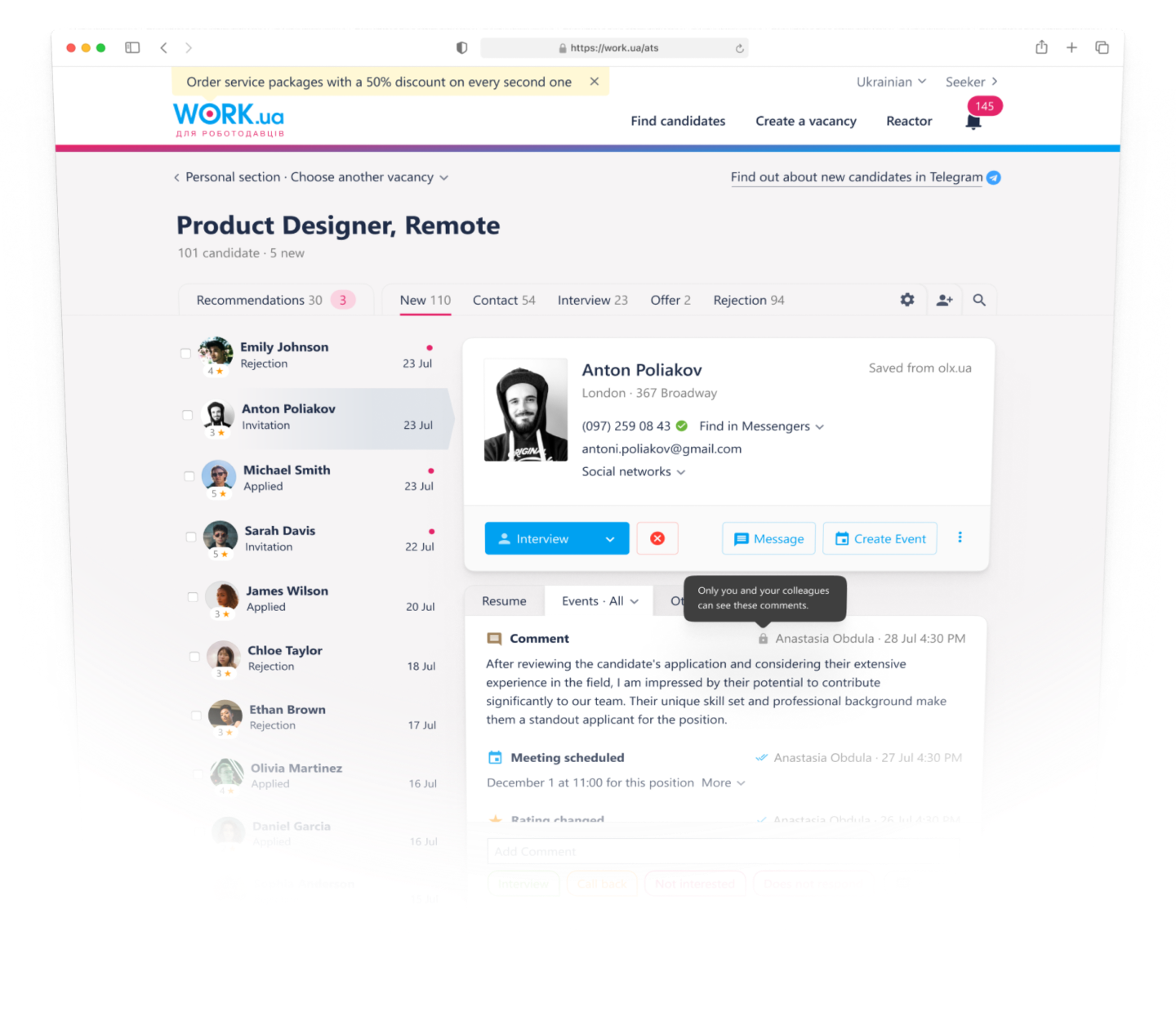 ATS System for Work.ua